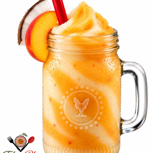 Peach Pina Colada Smoothie.