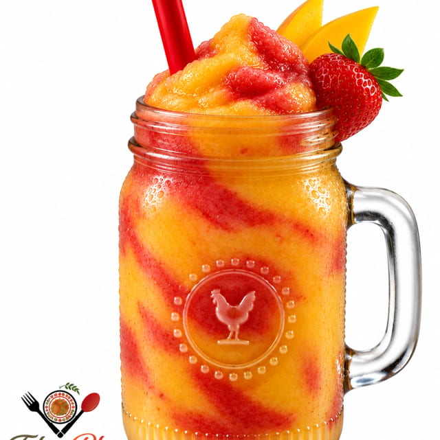 Mango-strawberry Smoothie.