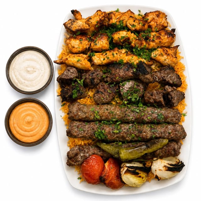 Mixed Grill 8 Skewers.