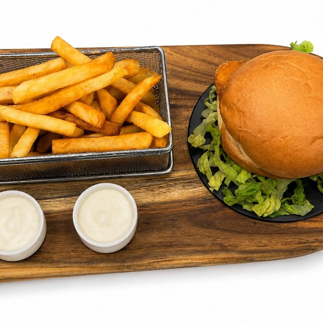 Chicken Sandwich W Fries.