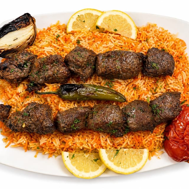 Beef Skewers Platter (2 Beef Skewers).