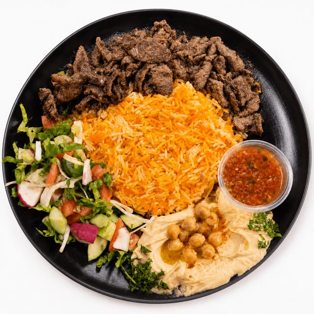 Beef Shawarma Platter.